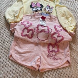 Minnie Mouse Pink and Yellow Outfit Set